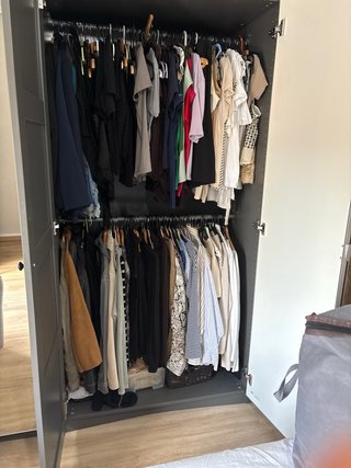 Armario Ropero Gris Madera