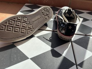 Zapatillas Bass3d Lentejuelas Negras T40