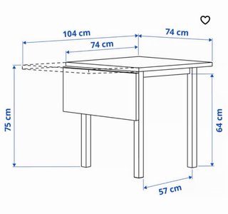 Mesa comedor extensible con 2 sillas