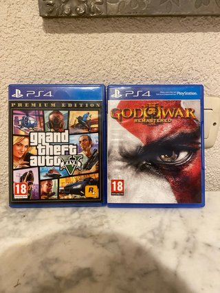 PS4 Grand Theft Auto V y God of War Remastered