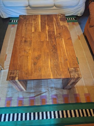 Conjunto mesas teka maciza centro y comedor