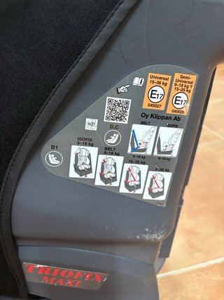 Silla Coche Klippan Triofix Maxi + Base Isofix