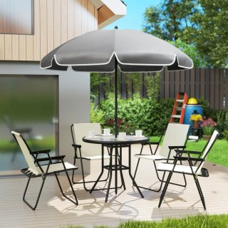 Conjunto Mesa y 4 Sillas Jardín