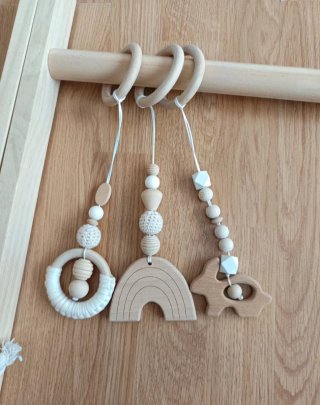 Gimnasio plegable madera bebés