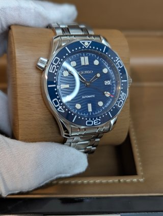 Reloj Seiko Mod Seamaster Azul Marino Blanco Gris