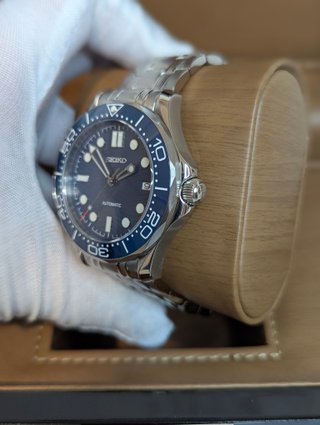 Reloj Seiko Mod Seamaster Azul Marino Blanco Gris