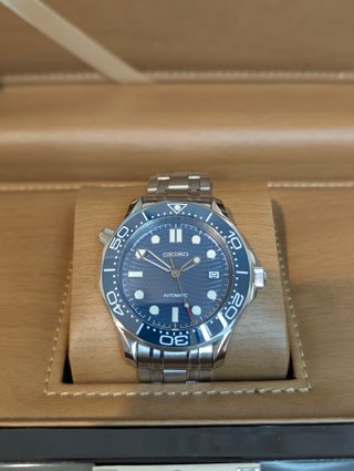 Reloj Seiko Mod Seamaster Azul Marino Blanco Gris