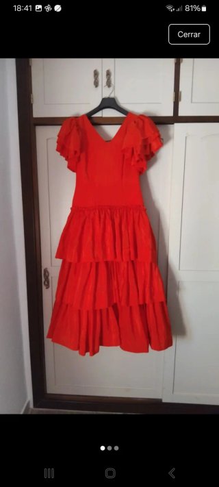 Vestido de flamenca rojo