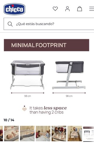 Culla gemellare Chicco Next2me grigio e bianco
