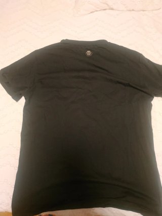 Camiseta Negra Calavera Rosa Talla XL