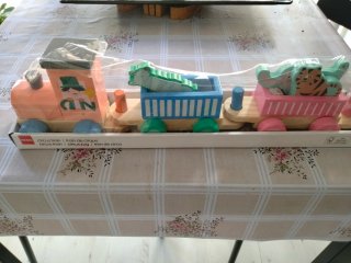 Tren de madera HEMA circo animales