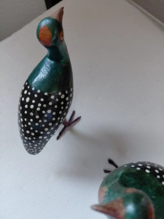 Figuras Gallinas Vintage Madera