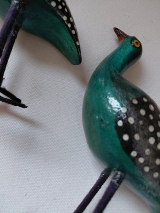 Figuras Gallinas Vintage Madera