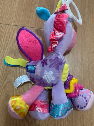 Peluche Unicornio Bebé con Sonajero y Espejo