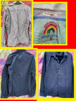 CAMISAS DE MANGA LARGA:TALLA Y MARCA EN TEXTO:1X1€