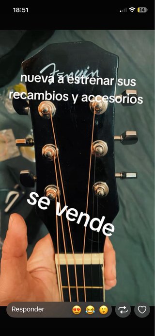 Guitarra Fengyin negra sin estrenar