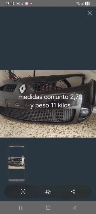 Parachoques Renault Megane Sport Negro