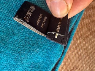 Sciarpa Harmont & Blaine Misto Lana Logo Blu/Teal