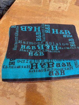 Sciarpa Harmont & Blaine Misto Lana Logo Blu/Teal