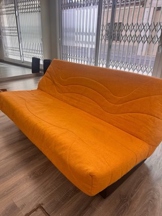 Sofá Cama Naranja/Negro 180x70cm