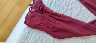 Blusa granate semitransparente