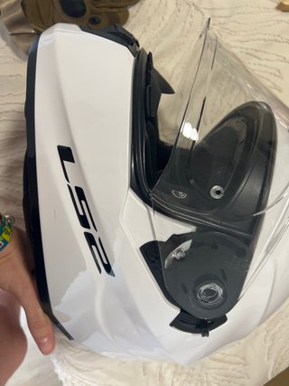 Casco Moto Integral LS2 Blanco Visera Solar