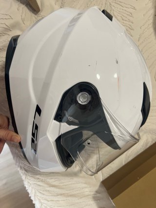 Casco Moto Integral LS2 Blanco Visera Solar