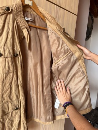 Chaqueta Beige Estilo Militar