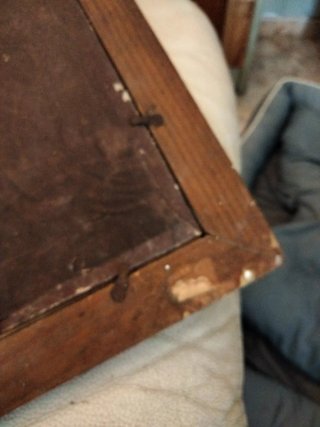 Marco antiguo madera y cristal