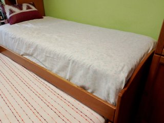 Cama juvenil roble macizo