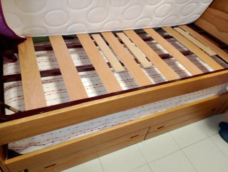 Cama juvenil roble macizo