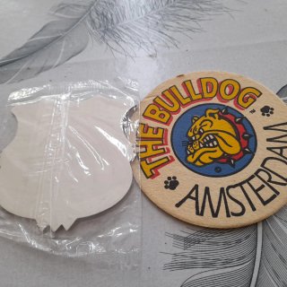 Posavasos FCB y The Bulldog Amsterdam