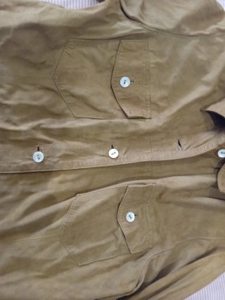 Camisa 100% Piel Marrón Marca L pero talla pequeña
