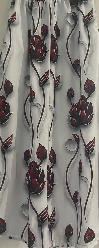Falda Divina Flores Roja y Blanca Talla Única