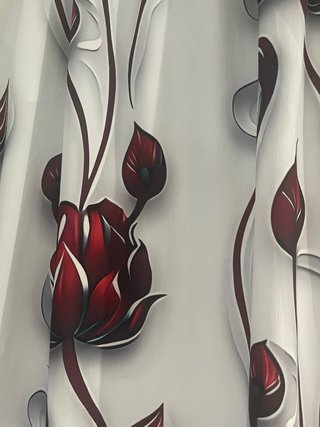 Falda Divina Flores Roja y Blanca Talla Única