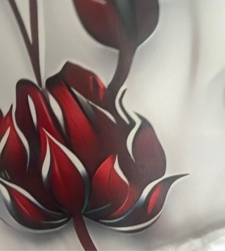 Falda Divina Flores Roja y Blanca Talla Única