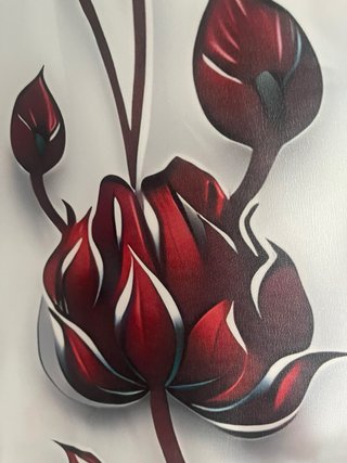 Falda Divina Flores Roja y Blanca Talla Única