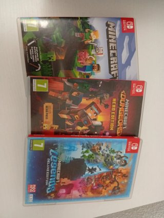 Minecraft, Minecraft Dungeons y Legends Deluxe