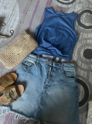 Conjunto Top y Falda Vaquera