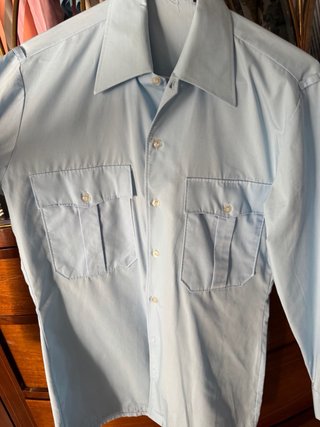 Camisa Intendance azul claro vintage