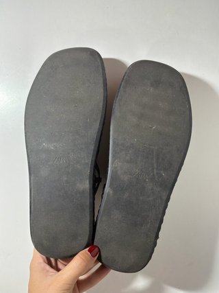 Sandalias Zara Plataforma Tiras Negras