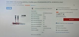 Kit Roscada H&R VW Golf I