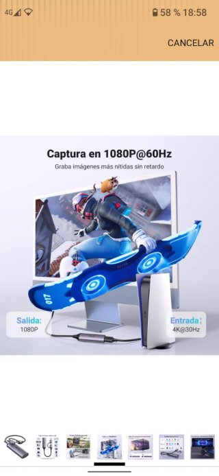 Capturadora de Video HDMI UGREEN 4K 1080P HD USB C