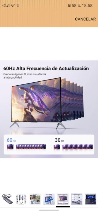 Capturadora de Video HDMI UGREEN 4K 1080P HD USB C