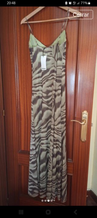 Vestido de verano estampado cebra verde/negro