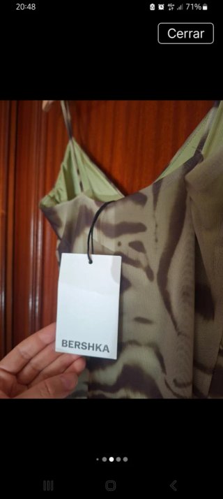 Vestido de verano estampado cebra verde/negro