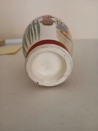 Jarrón Satsuma Meiji Cerámica