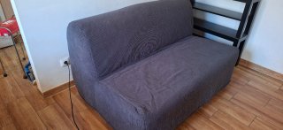Sofá Cama Ikea 2 Plazas Gris Oscuro