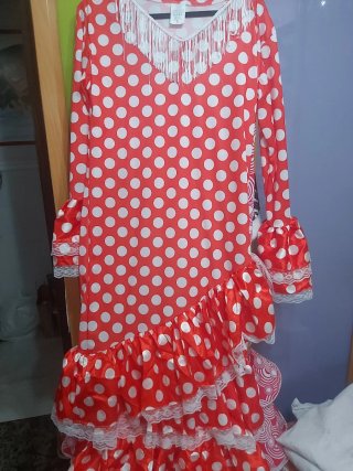 Disfraz Flamenca Lunares Talla M/L/XL.nuevo