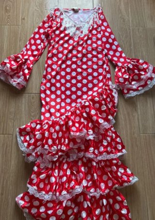Disfraz Flamenca Lunares Talla M/L/XL.nuevo